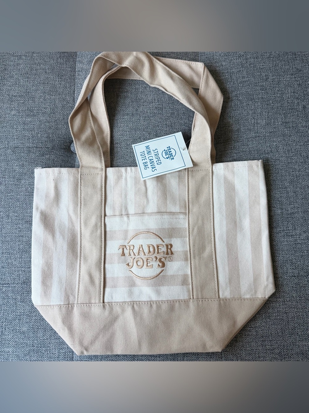 Trader Joe's newest release
Light Brown Striped Canvas
Mini Tote